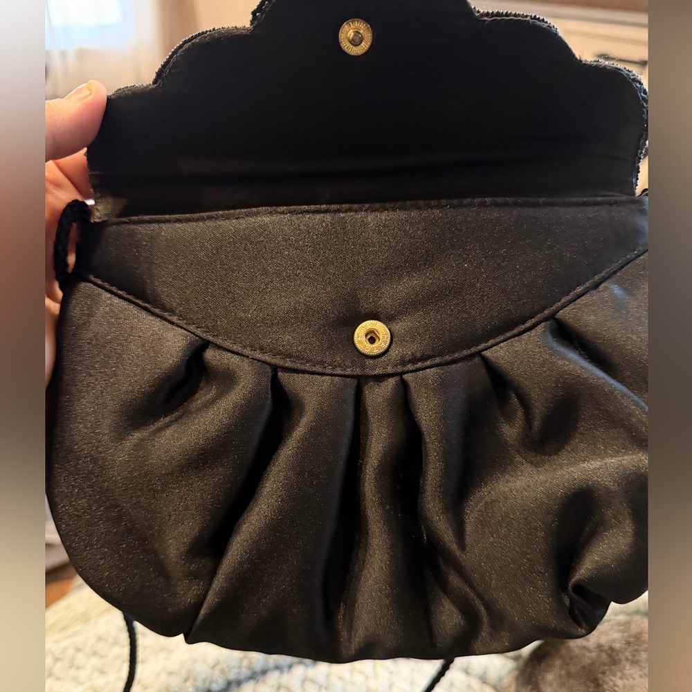 Vintage Black Beaded handbag - Picture 2 of 3